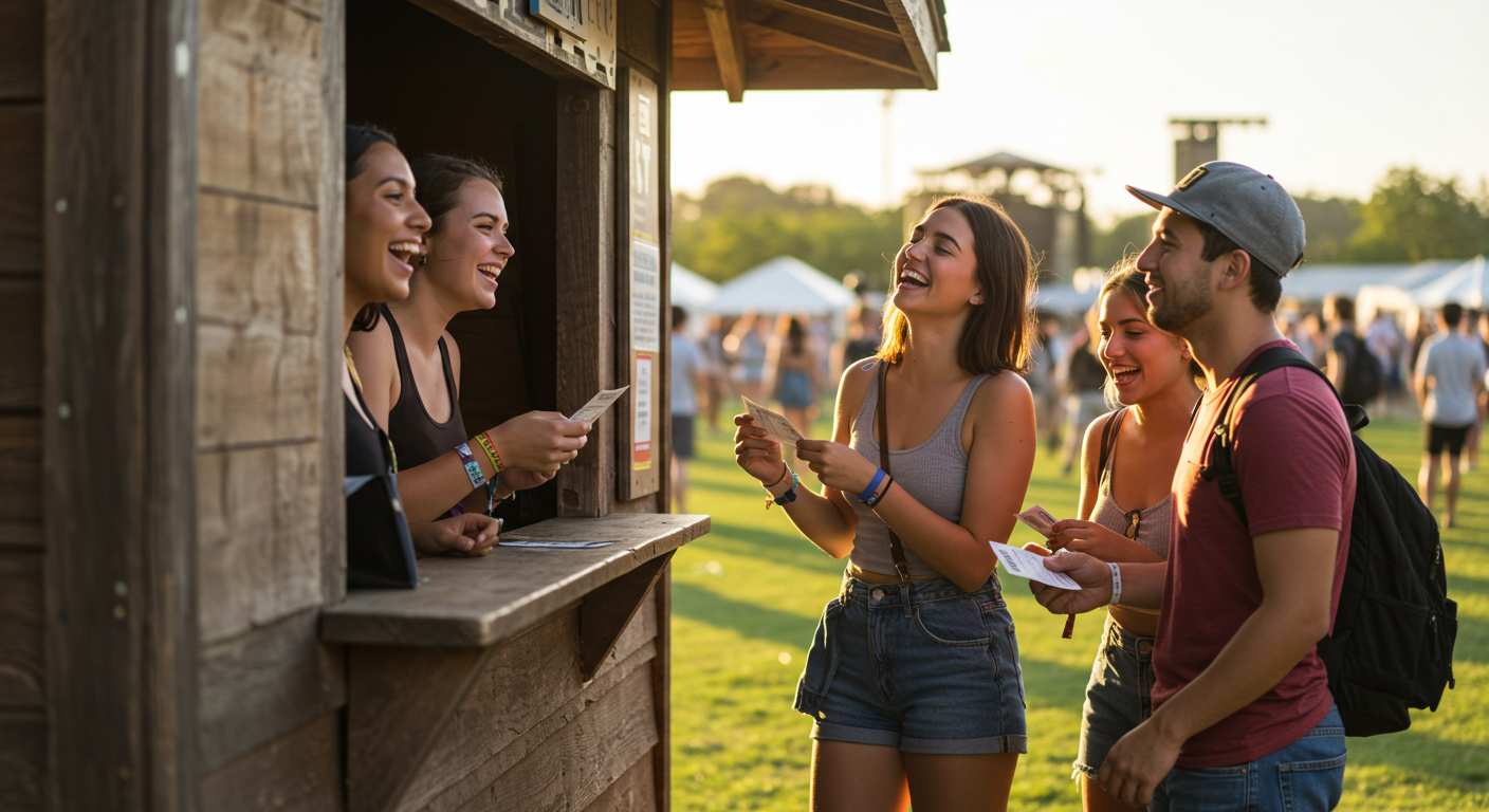 Estudantes Comprando Ingressos