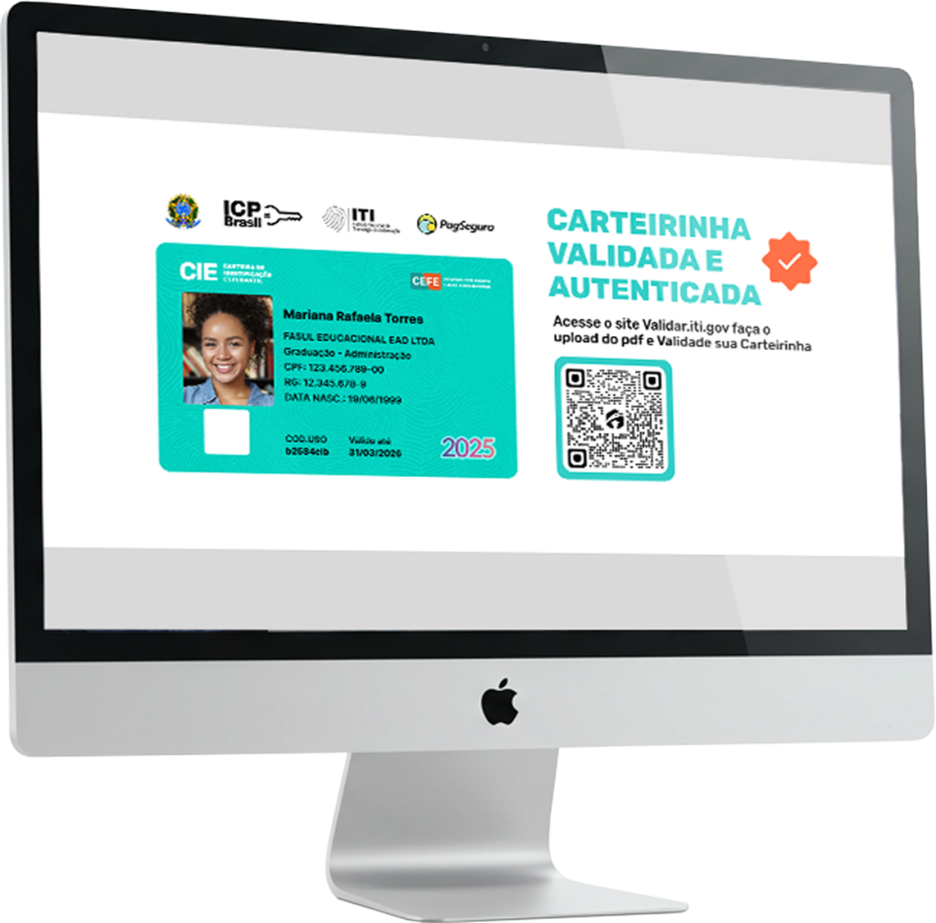 Carteira de Estudante Com QRCode